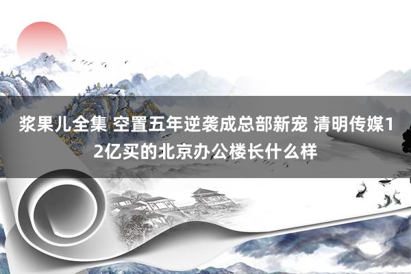 浆果儿全集 空置五年逆袭成总部新宠 清明传媒12亿买的北京办公楼长什么样