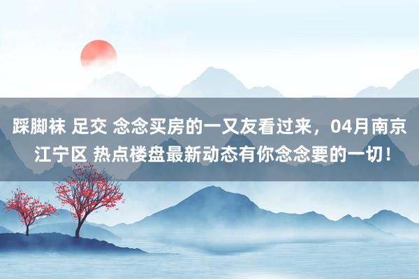 踩脚袜 足交 念念买房的一又友看过来，04月南京 江宁区 热点楼盘最新动态有你念念要的一切！