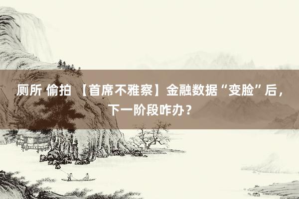 厕所 偷拍 【首席不雅察】金融数据“变脸”后，下一阶段咋办？